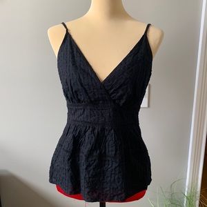 Banana Republic Black Cotton Tank Top Sz S